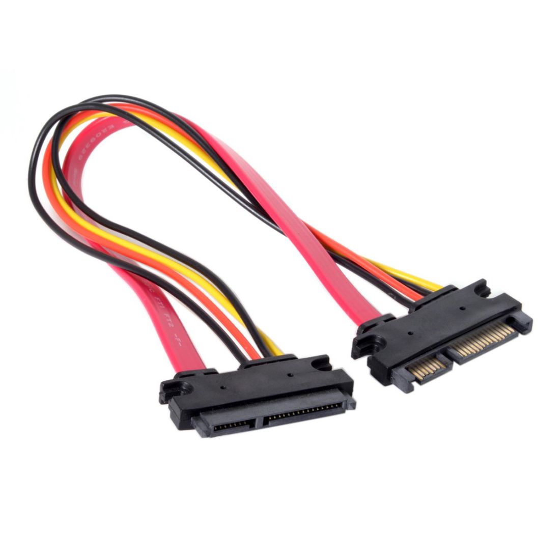 SATA III 3.0 22Pin Male to Female Data Power Extension Cable 30cm