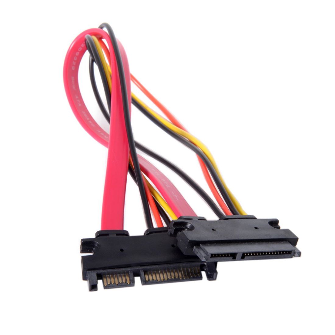 SATA III 3.0 22Pin Male to Female Data Power Extension Cable 30cm