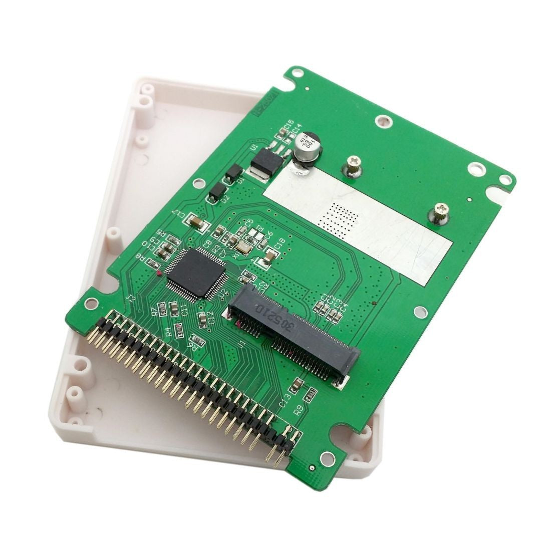 mSATA SSD to 2.5 Inch IDE 44Pin Adapter Card with Enclosure Case, Mini SATA SSD to 44Pin IDE Converter for Old Laptop 2.5" IDE Hard Disk Replacement